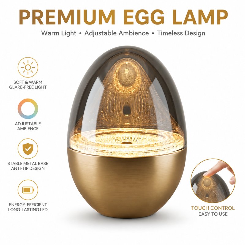1780015109647-6-JL_LAMP_______2026____________.jpg JL LAMP JiLian Lighting 2026 New Starry Eggshell Table Lamp - Decorative Bedside Night Light - Image 1