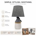 JL23-1373 Grey Patchwork Series Ceramic Table Lamp - JiLian Bedside Night Light Factory Direct