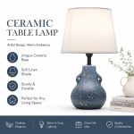 JL24-303 Minimalist Series Ceramic Table Lamp - JiLian Bedroom Bedside Desk Light Factory Direct
