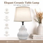 JL24-304 Minimalist Series Ceramic Table Lamp - JiLian Bedroom Bedside Desk Light Factory Direct