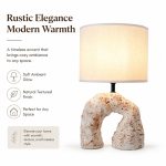 JL24-62 New Minimalist Mottled Red Series Ceramic Table Lamp - JiLian Factory Direct Bedside Light