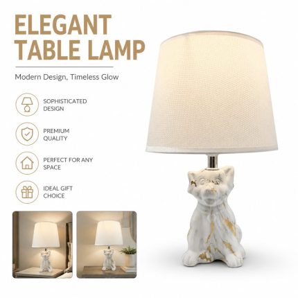 JLlamp New Wabi-Sabi Cute Animal Ceramic Table Lamp - Bedside Hotel Decor Light (36pcs Minimum)