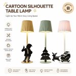 JL New Cartoon Silhouette Magnetic Charging Table Lamp - Ambient Crystal Night Light