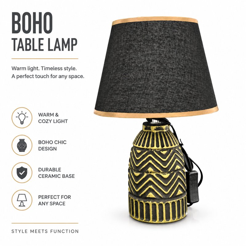 1780015109722-6-_______________36___.jpg Creative Living Room Bedroom Ceramic Table Lamp - Bedside Night Light (36pcs Minimum Wholesale) - Image 1