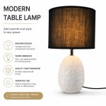 Fabric Lampshade Ceramic Table Lamp - JiLian Classic Bedside Night Light Factory Direct