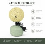 Small Round Bedside Table Lamp - Unique Geometric Design Compact Desk Night Light Factory Direct