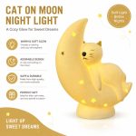 New Cartoon Moon Bear Night Light - Cute Teddy Bear Moon Ornament Creative Kid Room Lamp Gift