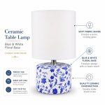 Modern New Chinese Landscape Blue and White Porcelain Table Lamp - Pastoral Ceramic Desk Light