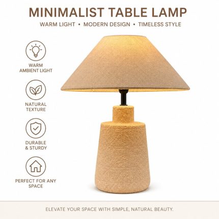 Modern Minimalist Ceramic Table Lamp - Fashion Home Decor Bedside Night Light Factory Direct
