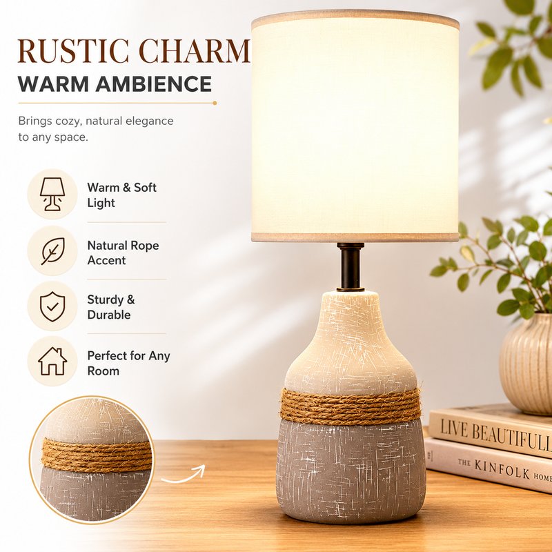 1780015109820-6-____________________.jpg American Bedroom Bedside Table Lamp - Creative Personalized Handmade Hemp Rope Decorative Light - Image 1