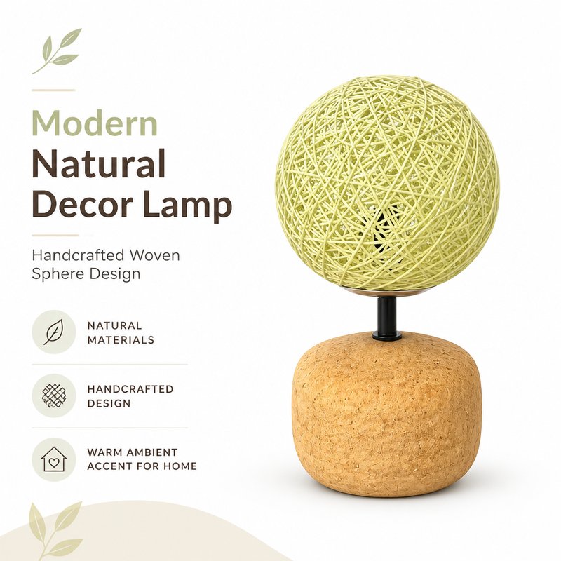 1780015109827-6-____JL23-142______________.jpg JiLian JL23-142 Small Bedside Table Lamp - Unique Compact Round Design Night Light - Image 1