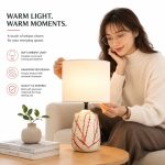 2024 New Warm Ceramic Table Lamp Wholesale - JiLian Hot Selling Bedside Desk Lamp - Image 2