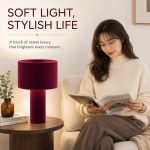 2024 New Festive All-Red Ceramic Table Lamp - Premium Elegant Bedside Light Factory Direct - Image 2