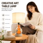 2026 New JiLian Irregular Design Ceramic Table Lamp - Premium Aesthetic Bedroom Bedside Light (12pcs/Ctn) - Image 2