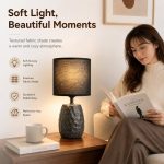 2026 JiLian New Nepal Textured Fabric Table Lamp - Ambient Bedside Desk Light (Wholesale 36pcs Min) - Image 2