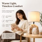 JL24-62 New Minimalist Mottled Red Series Ceramic Table Lamp - JiLian Factory Direct Bedside Light - Image 2