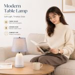 JL JiLian New Minimalist Ceramic Table Lamp JL24-640 - Bedroom Bedside Desk Light (48pcs/Ctn Wholesale) - Image 2