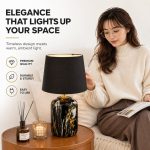 Nordic Minimalist Black Ceramic Table Lamp - Kids Bedroom Bedside Desk Night Light Factory Direct - Image 2