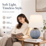 Modern Minimalist Ceramic Table Lamp - Unique Aesthetic Home Decorative Accent Lamp Wholesale - Image 2