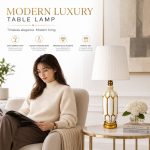 New Chinese Grid Mesh Pattern White Hand-Painted Ceramic Table Lamp - Hotel Home Decor Desk Light - Image 2