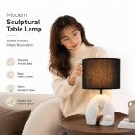 Minimalist Black & White Patchwork Ceramic Table Lamp - Modern Home Decorative Desk Light Factory Direct - Image 2