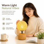 JiLian JL23-142 Small Bedside Table Lamp - Unique Compact Round Design Night Light - Image 2