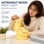 Cross-Border Creative Astronaut Moon Starry Sky Hollow Out Ceramic Decorative Night Light - Image 2