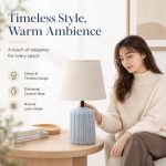 Fabric Lampshade Ceramic Table Lamp Manufacturer - 2023 New Arrival Bedside Desk Light - Image 2