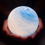 Nordic 3D Print Bedside Lamp, Moon Planet Star Projector Night Light for Bedroom Sleep Ambiance - Image 3