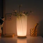 3D Printed Cream Style Table Lamp, Retro Vase Shape Remote Control Bedside Night Light for Bedroom Study Sleep Ambience Decor - Image 3