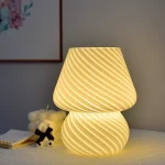 Wholesale Retro Ins Mushroom Lamp, Creative Bedroom Sleep Night Light, Decorative Bedside Table Lamp for Study Homestay Home Decoration - Image 2