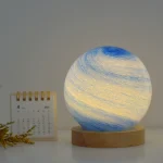 Nordic 3D Print Bedside Lamp, Moon Planet Star Projector Night Light for Bedroom Sleep Ambiance - Image 2