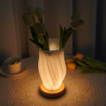 3D Printed Cream Style Table Lamp, Retro Vase Shape Remote Control Bedside Night Light for Bedroom Study Sleep Ambience Decor - Image 6